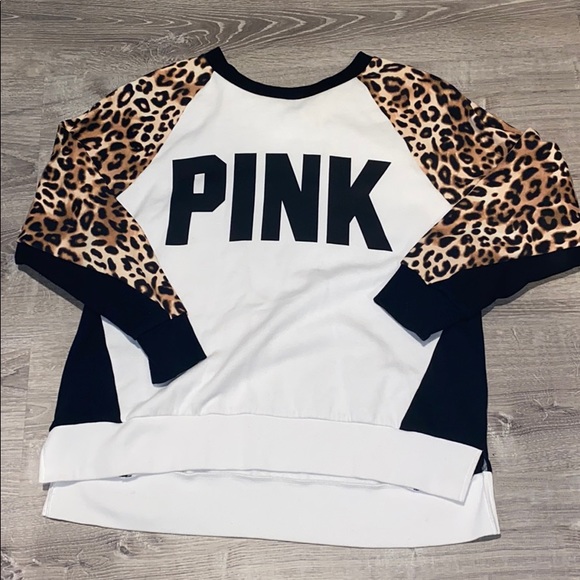 PINK Victoria's Secret Tops - “PINK” Leopard sweatshirt